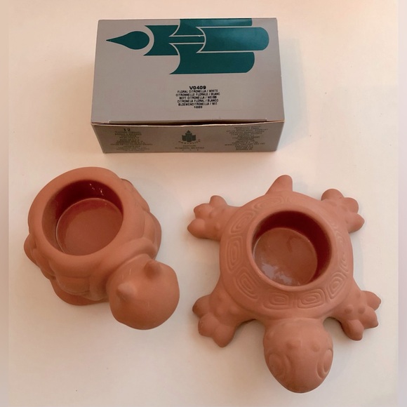 🎉PartyLite Set of 2 Terra Cotta Clay Tealight Holders - Picture 13 of 14